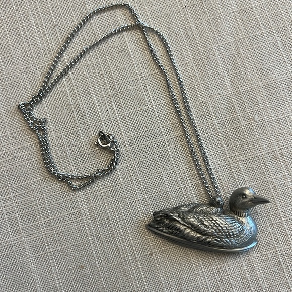 3D pewter Loon pendant - Picture 2 of 3